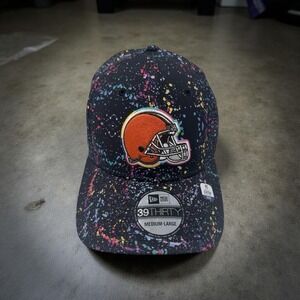 New Era Cleveland Browns Hat Medium Large 39THIRTY Crucial Catch 2022 Ink Dye